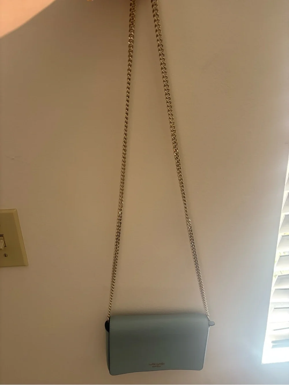 kate spade Light Blue Crossbody Bag with Gold Hardware